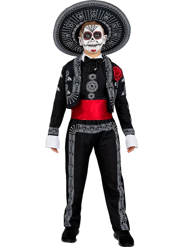 FUNIDELIA Day of the Dead Kostume til Drenge til drenge - Sort