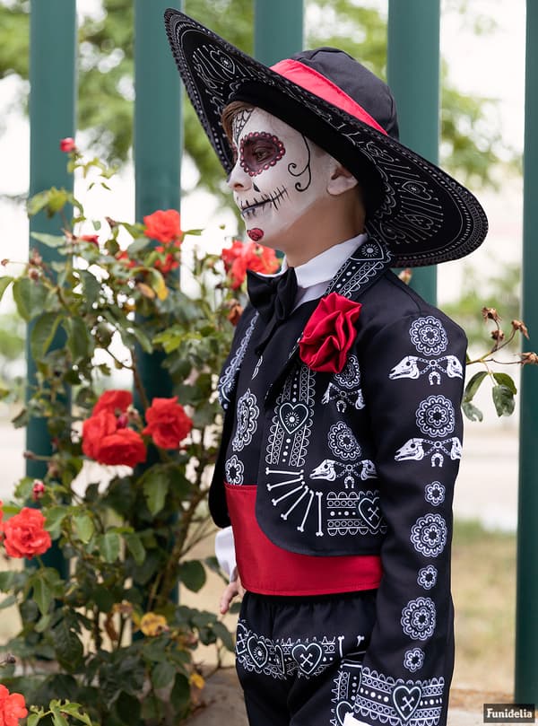 FUNIDELIA Day of the Dead Kostume til Drenge til drenge - Sort