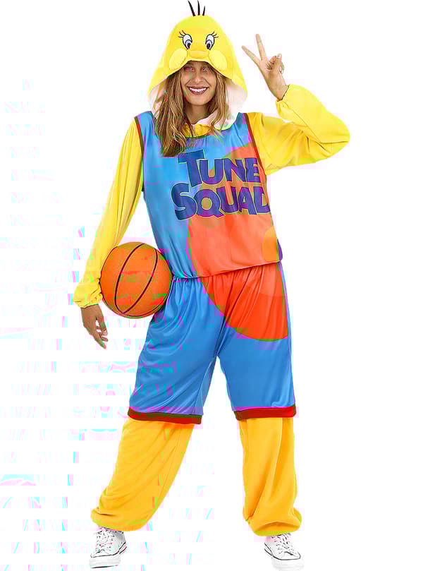 FUNIDELIA Tweety Space Jam Kostume - Looney Tunes til kvinder og mænd - Gul M-L