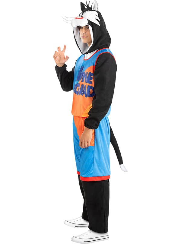 FUNIDELIA Sylvester Space Jam Kostume - Looney Tunes til kvinder og mænd - Sort