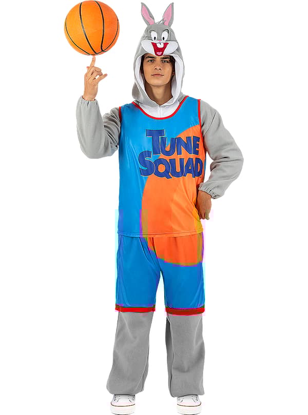 FUNIDELIA Maskeraddräkt Bugs Bunny Space Jam - Looney Tunes för dam och herr L-XL