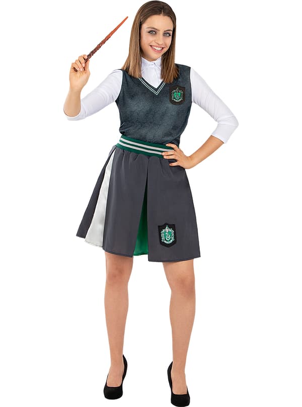 FUNIDELIA Slytherin skjørt - Harry Potter til dame - Svart
