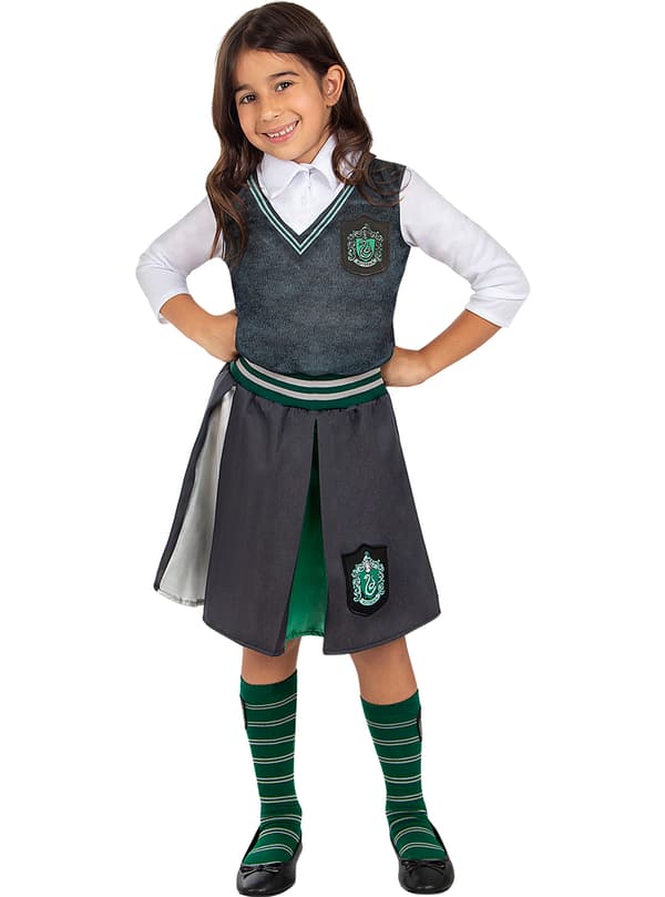 FUNIDELIA Slytherin T-shirt - Harry Potter til piger - Grå / Sølv