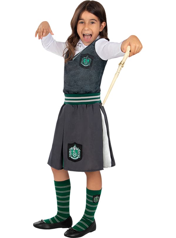 FUNIDELIA Slytherin sokker - Harry Potter til piger - Størrelse: 0 - Grøn