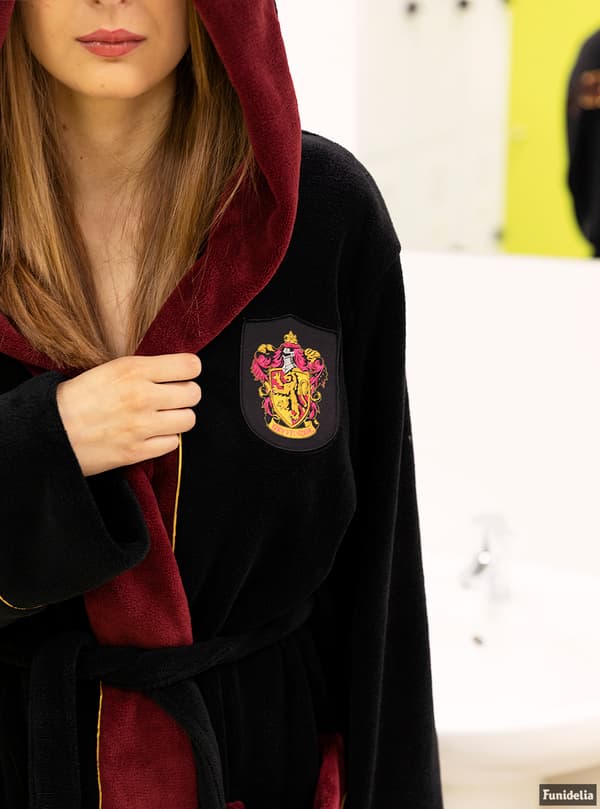 FUNIDELIA Morgonrock Gryffindor - Harry Potter för dam och herr - Granat