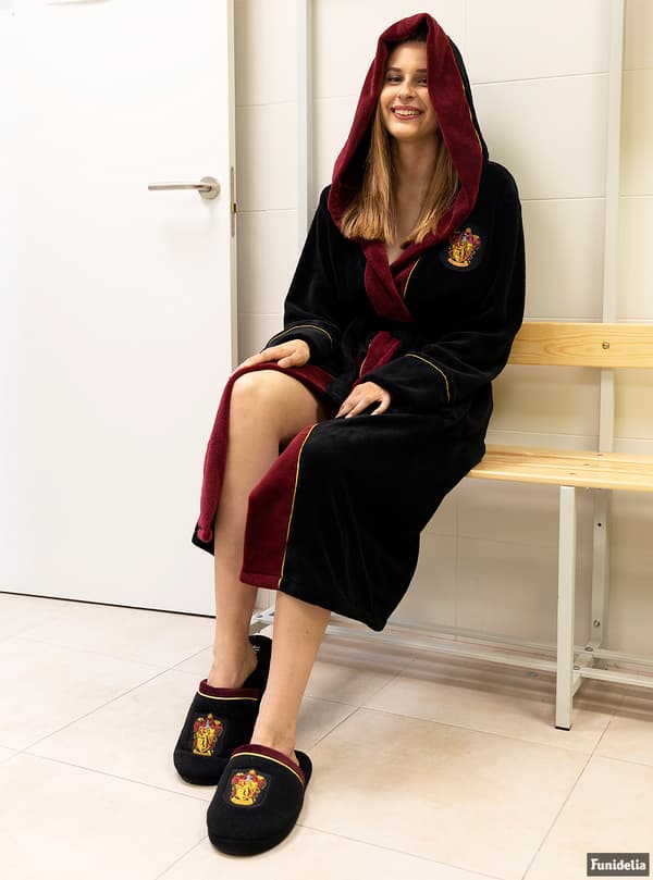 FUNIDELIA Morgonrock Gryffindor - Harry Potter för dam och herr - Granat