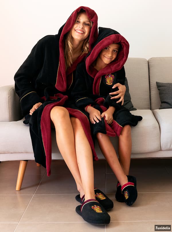 FUNIDELIA Morgonrock Gryffindor - Harry Potter för dam och herr - Granat