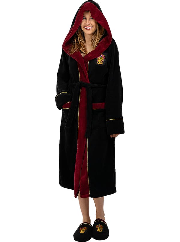 FUNIDELIA Morgonrock Gryffindor - Harry Potter för dam och herr - Granat