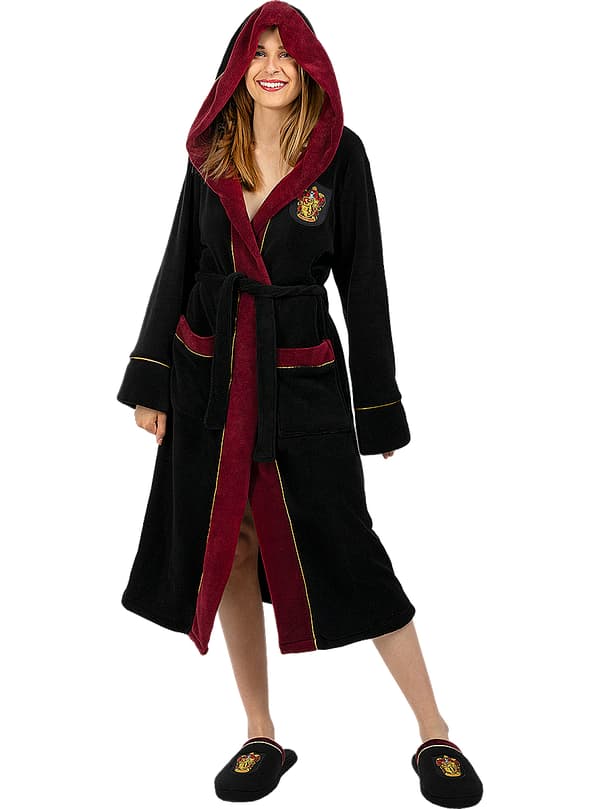 FUNIDELIA Morgonrock Gryffindor - Harry Potter för dam och herr - Granat