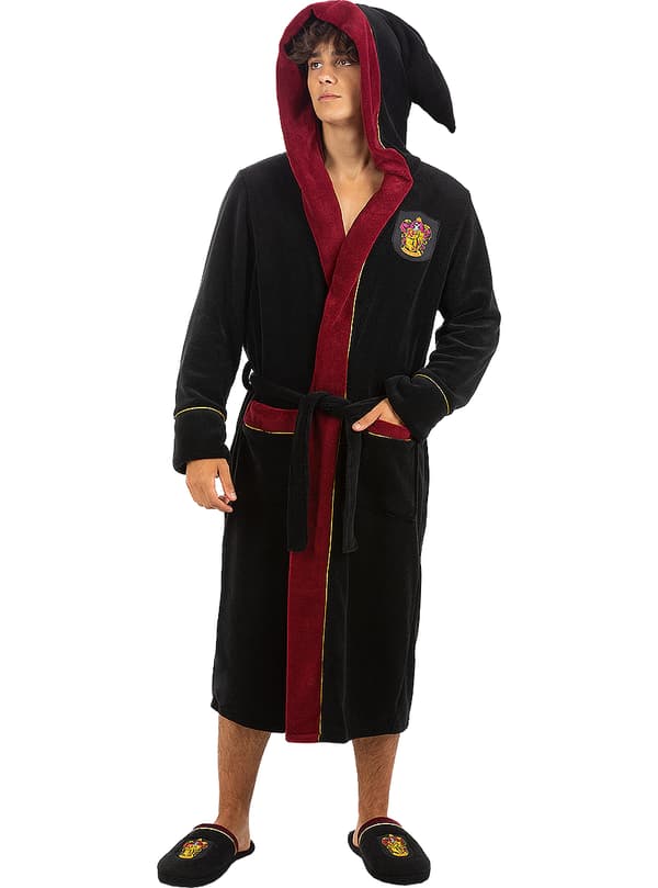 FUNIDELIA Griffing morgenkåpe - Harry Potter til dame og mann - Rødbrun L-XL