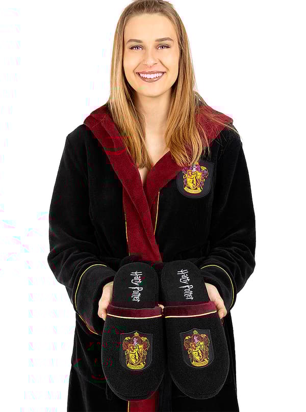 FUNIDELIA Griffing Tøfler - Harry Potter til dame og mann - Rødbrun