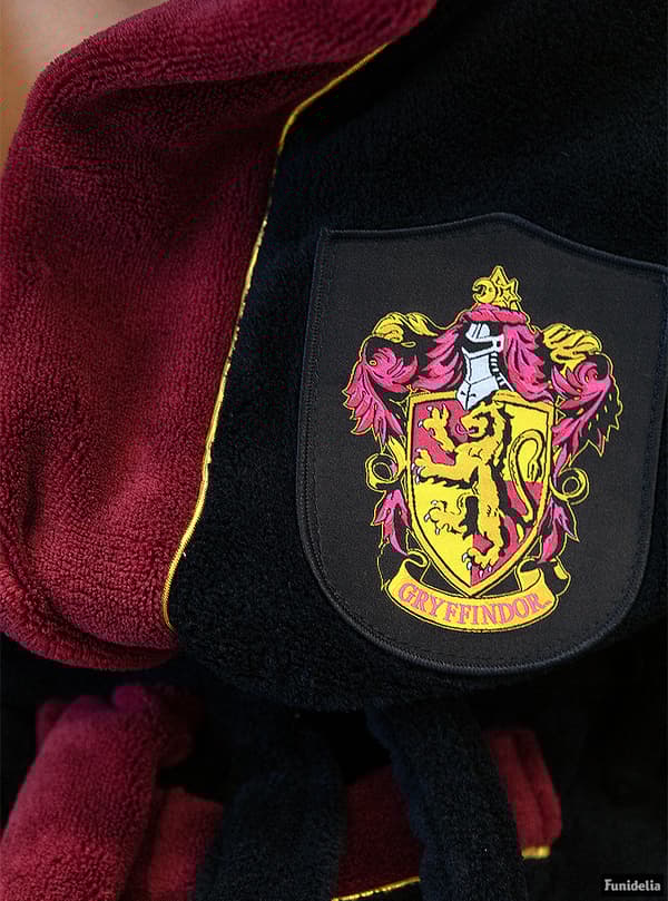 FUNIDELIA Gryffindor Morgenkåbe - Harry Potter til piger og drenge - Rødbrun