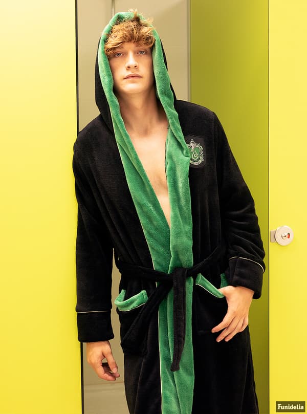 FUNIDELIA Slytherin Morgenkåbe - Harry Potter til kvinder og mænd - Mørkegrøn