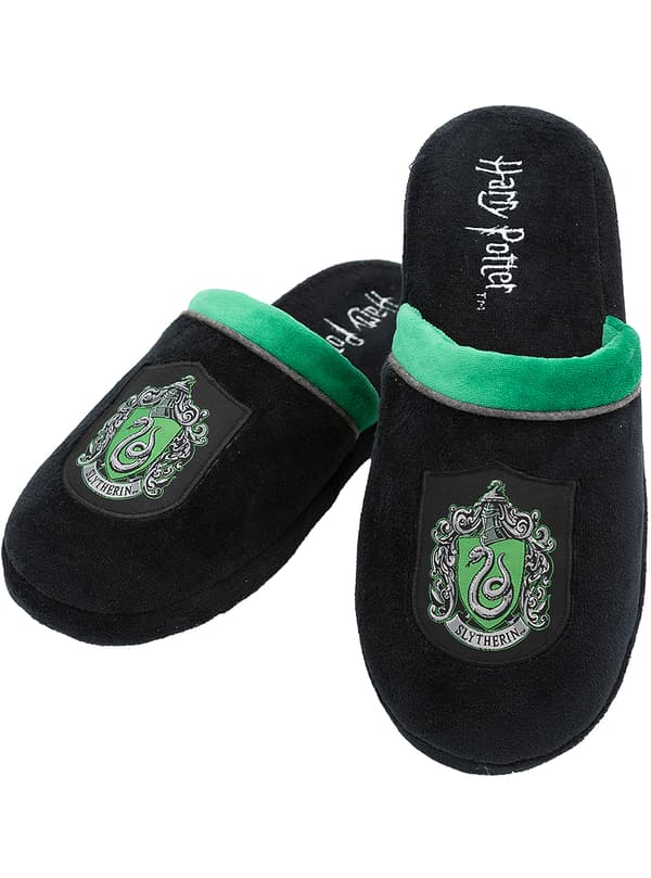 FUNIDELIA Tofflor Slytherin - Harry Potter för dam och herr - Mörkgrön 37-41