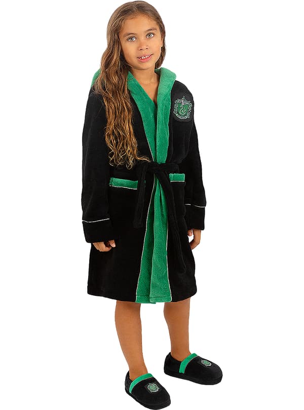 FUNIDELIA Smygard morgenkåpe - Harry Potter til jenter og gutter - Mørkegrønn