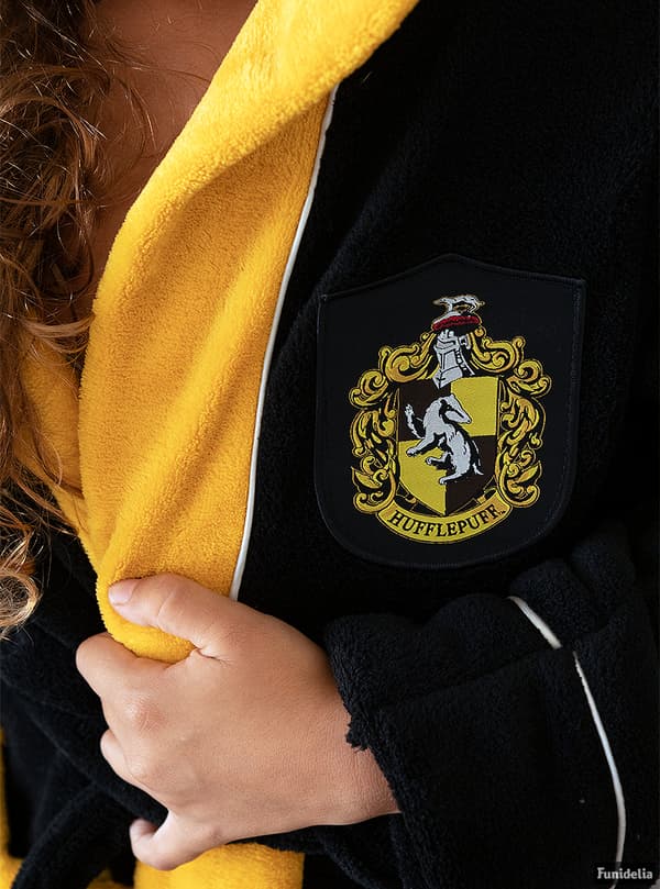 FUNIDELIA Morgonrock Hufflepuff - Harry Potter för flicka och pockje - Gul