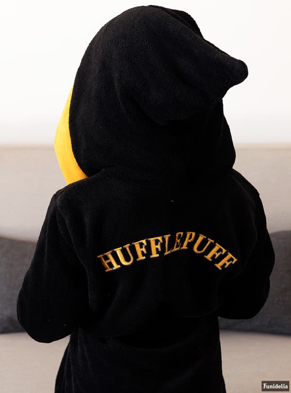 FUNIDELIA Morgonrock Hufflepuff - Harry Potter för flicka och pockje - Gul