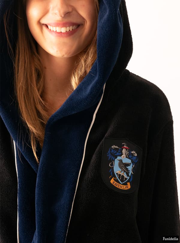 FUNIDELIA Morgonrock Ravenclaw - Harry Potter för dam och herr - Mörkblå