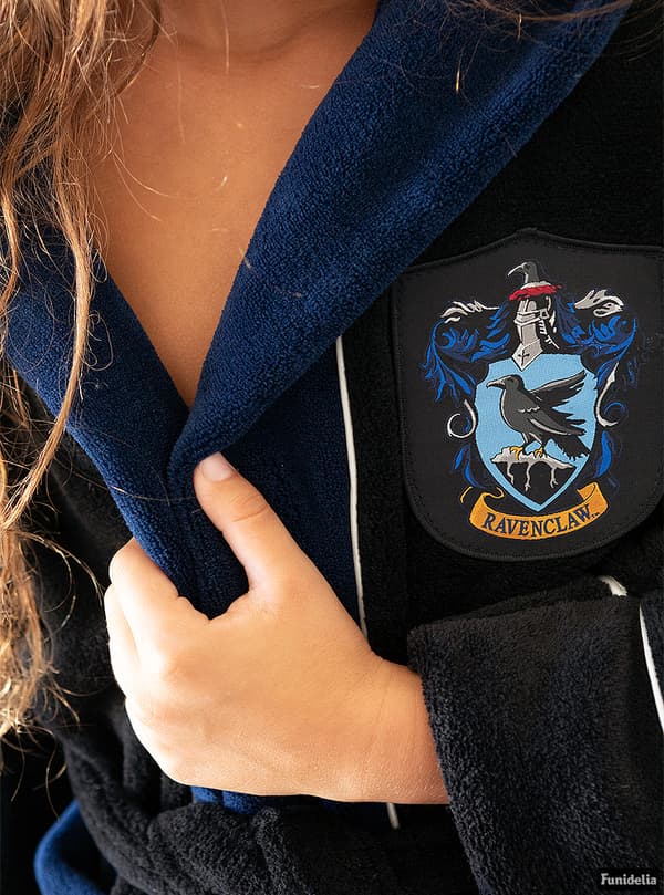 FUNIDELIA Morgonrock Ravenclaw - Harry Potter för flicka och pockje - Mörkblå