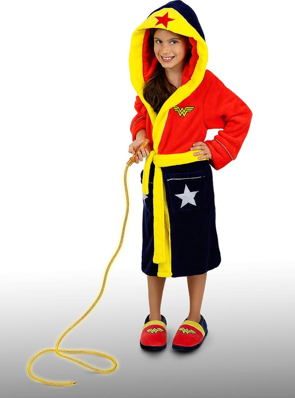 FUNIDELIA Morgonrock Wonder Woman för flicka - Röd