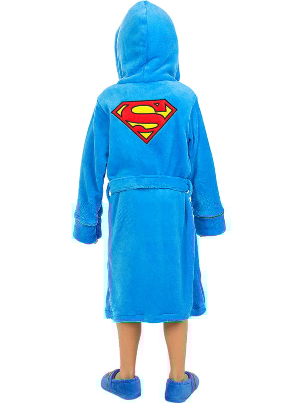FUNIDELIA Morgonrock Superman för pokje - Blå