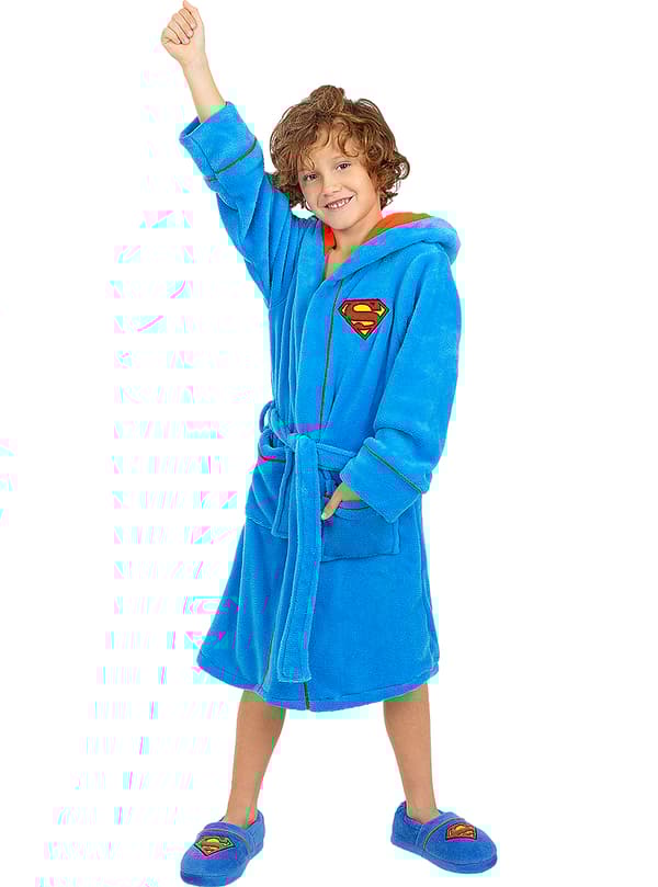 FUNIDELIA Morgonrock Superman för pokje - Blå