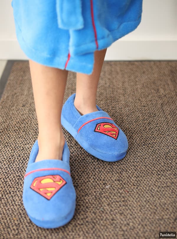 FUNIDELIA Superman Hjemmesko til drenge - Blå