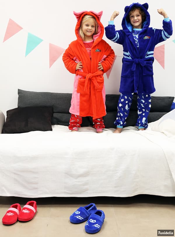 FUNIDELIA Morgonrock Kattpojken - Pyjamashjältarna för pokje - Blå