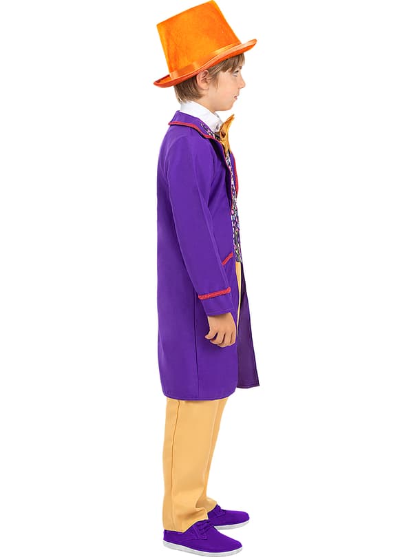 FUNIDELIA Willy Wonka Kostyme - Charlie og sjokoladefabrikken til gutter - Lila