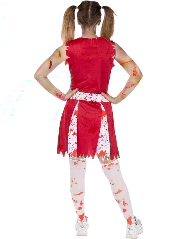 FUNIDELIA Zombie Cheerleader kostume til kvinder - Rød