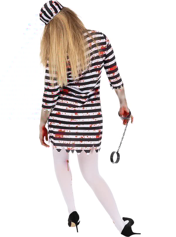 FUNIDELIA Zombie fange kostume til kvinder - Sort