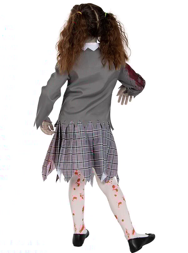 FUNIDELIA Zombie Student Kostyme til jenter - Grå / Sølv