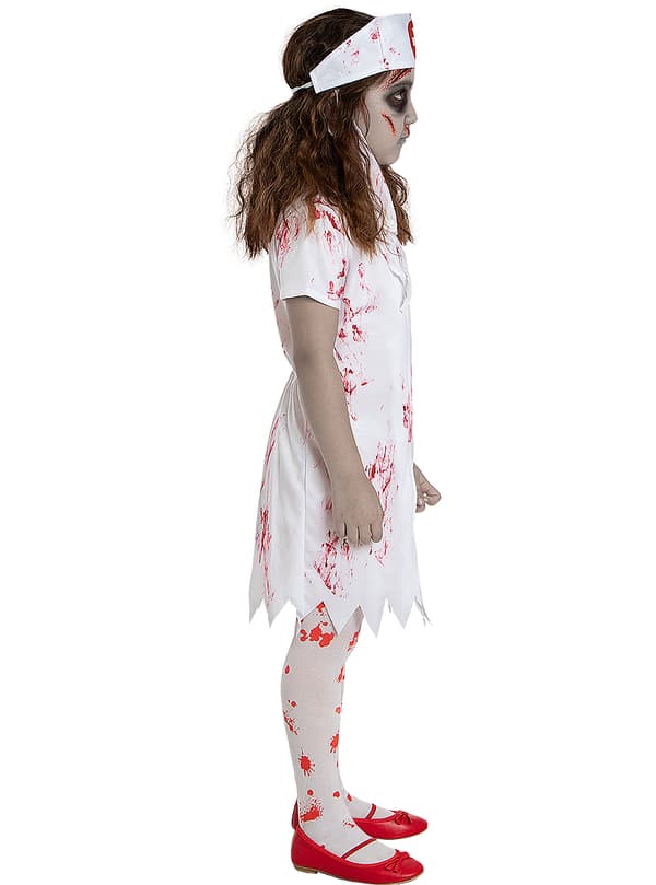 FUNIDELIA Zombie sygeplejerske kostume til piger - Hvid