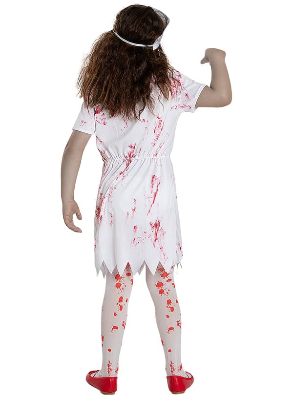 FUNIDELIA Zombie sygeplejerske kostume til piger - Hvid