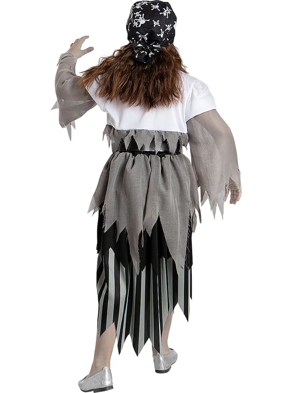 FUNIDELIA Zombie Pirat kostume til piger - Sort