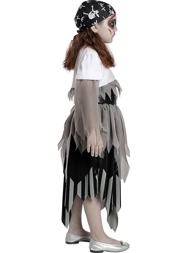 FUNIDELIA Zombie Pirat kostume til piger - Sort
