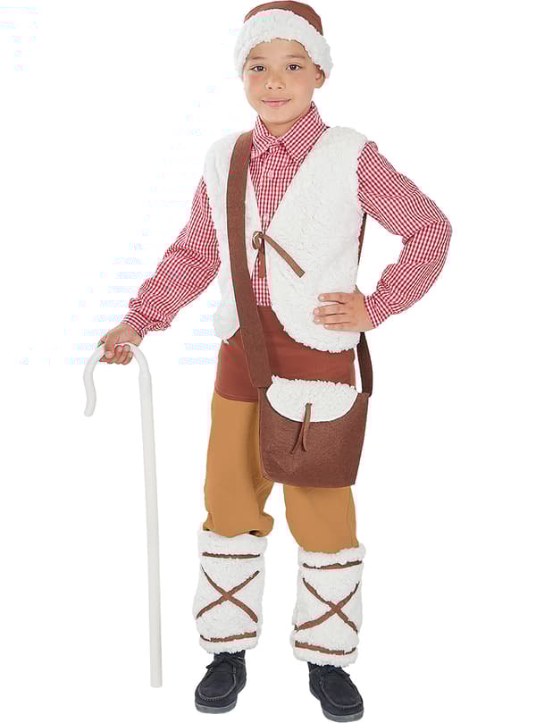 FUNIDELIA Hyrde kostume til drenge til drenge - Brun 7-9 years