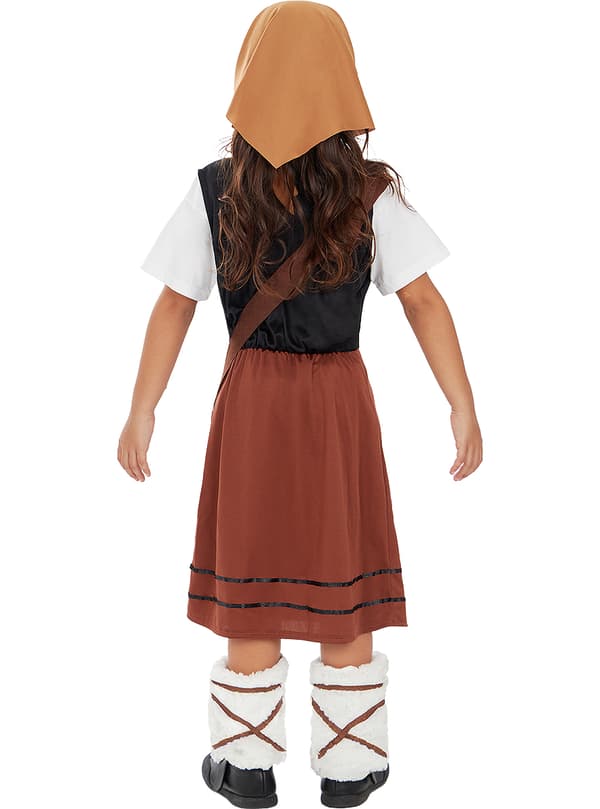 FUNIDELIA Hyrdinde kostume til piger - Brun