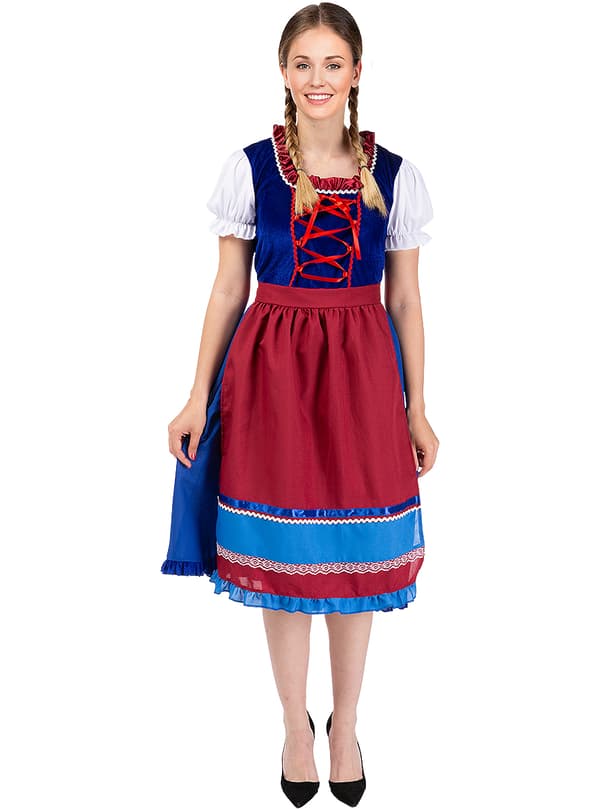 FUNIDELIA Deluxe Tyrol Kostyme til dame - Brun