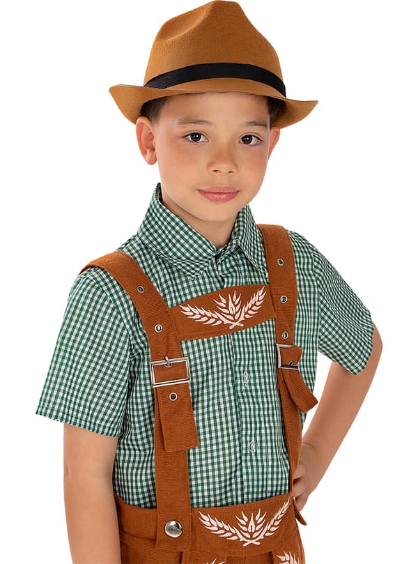 FUNIDELIA Maskeraddräkt Oktoberfest för pokje - Brun