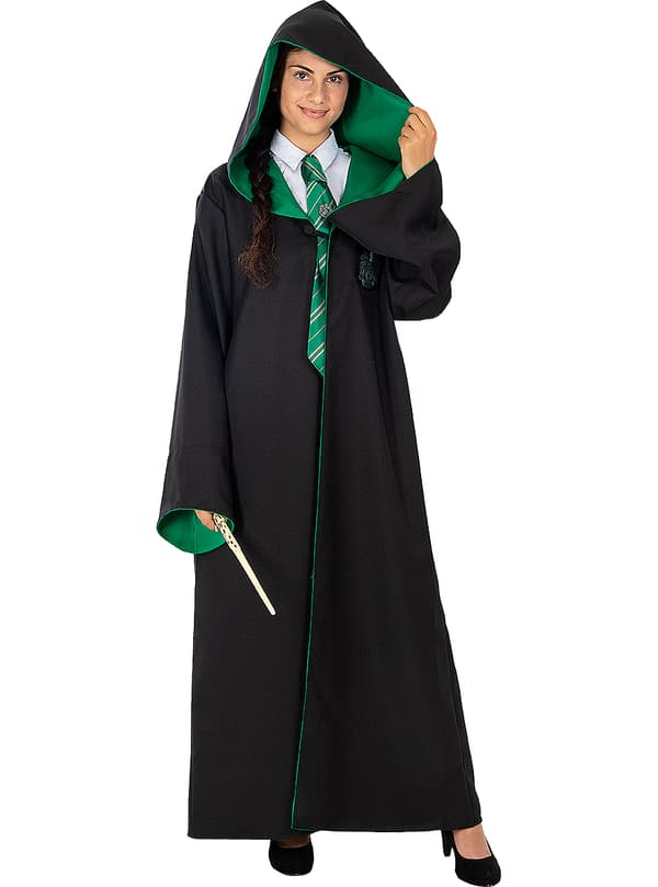 FUNIDELIA Harry Potter Slytherin slips og nål til mænd - Størrelse: 0 - Grøn