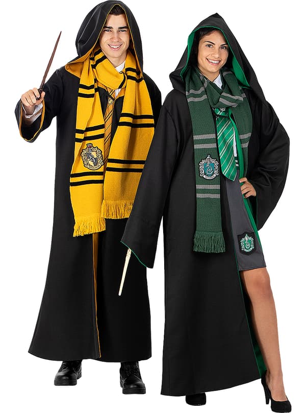 FUNIDELIA Replika Slytherin kåbe - Diamond Edition til kvinder og mænd - Sort