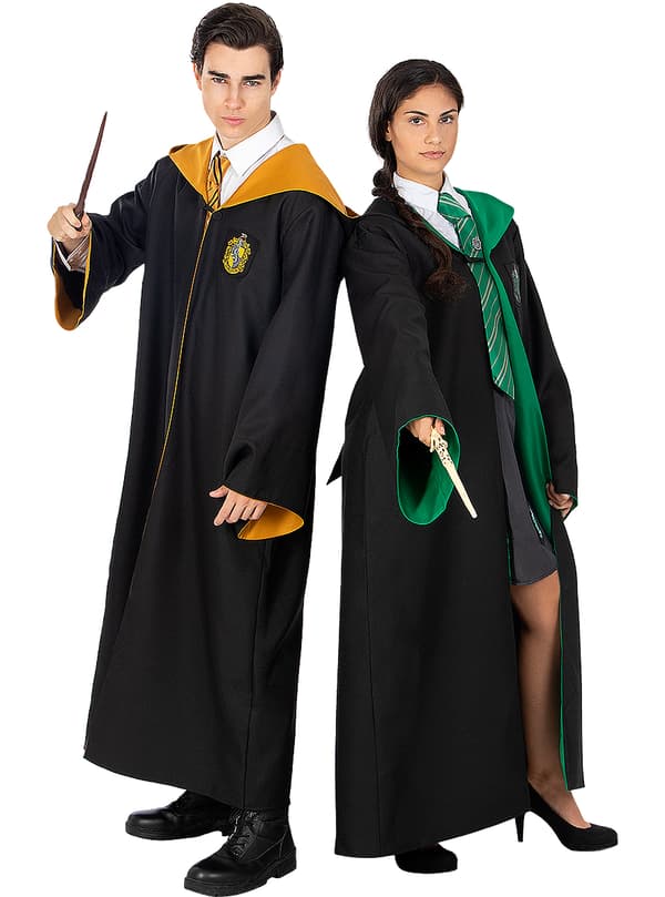 FUNIDELIA Replika Hufflepuff kåbe - Diamond Edition til kvinder og mænd - Sort