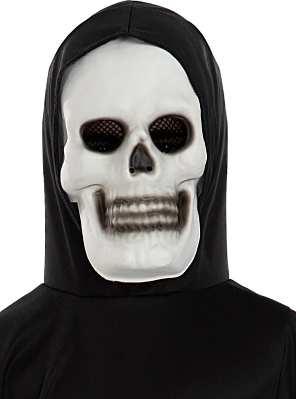 FUNIDELIA Skeletmaske til kvinder og mænd - Størrelse: 0 - Hvid