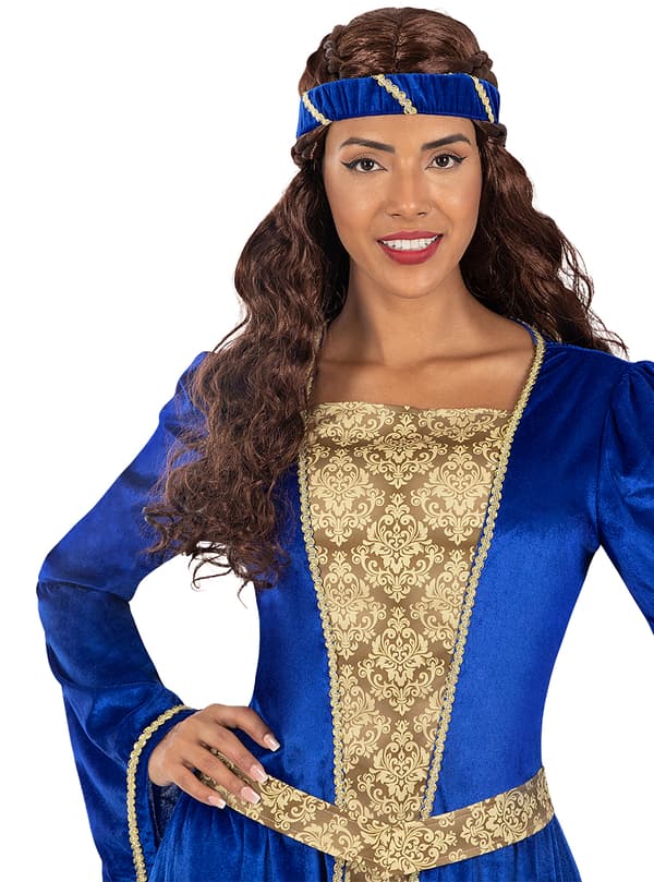 FUNIDELIA Maskeraddräkt Medeltida Prinsessa blå för dam - Blå