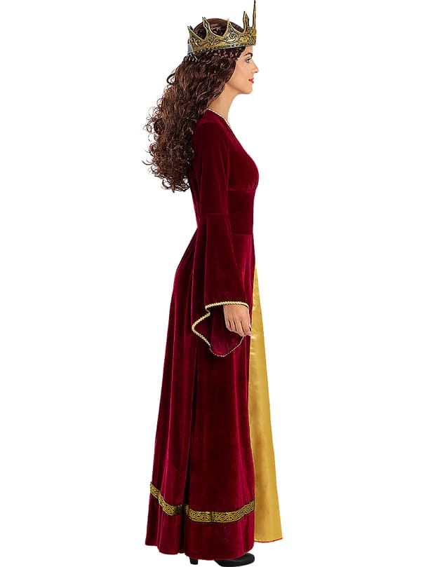 FUNIDELIA Lady Guinevere kostume til kvinder - Rødbrun
