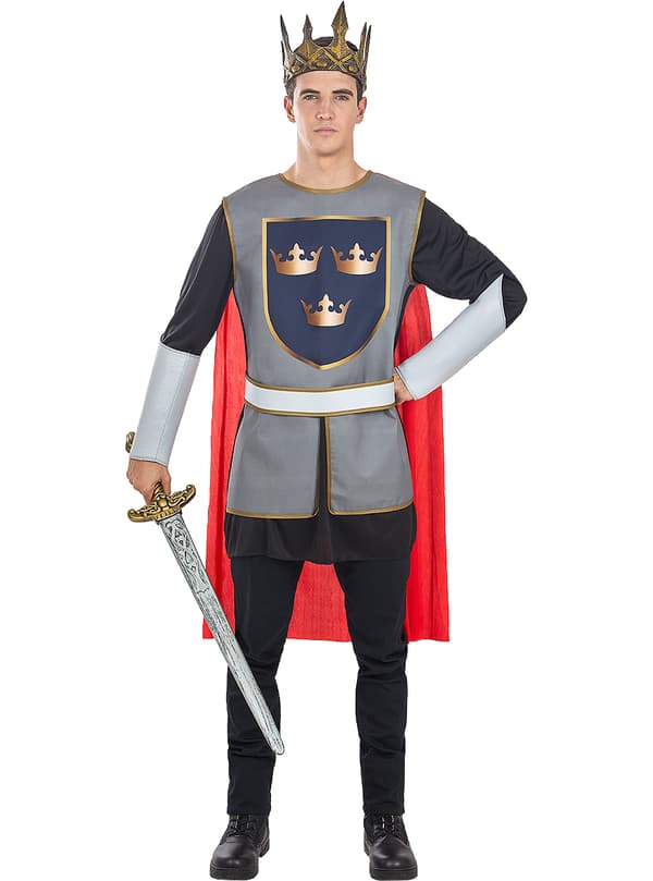 FUNIDELIA King Arthur Kostyme til mann - Rødbrun M