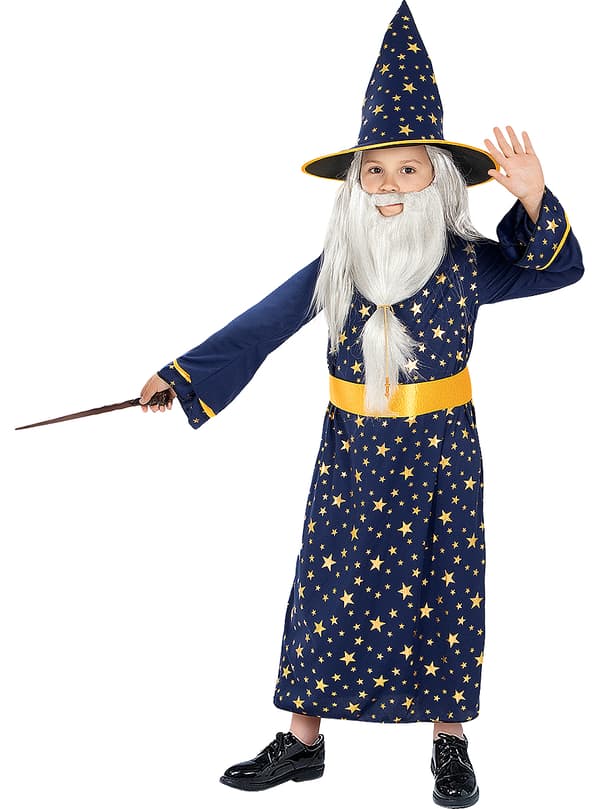 FUNIDELIA Maskeraddräkt Trollkarl Merlin för pokje - Lila