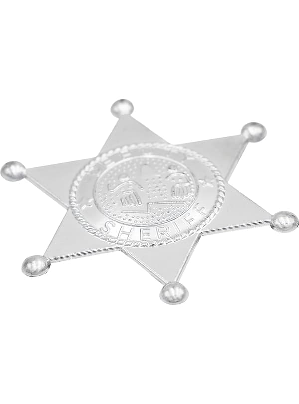 FUNIDELIA Sheriff Badge til mænd - Størrelse: 0 - Sort