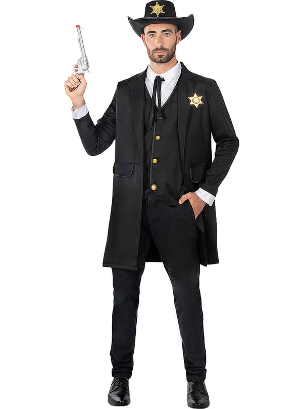 FUNIDELIA Sheriff kostume til mænd - Brun XL